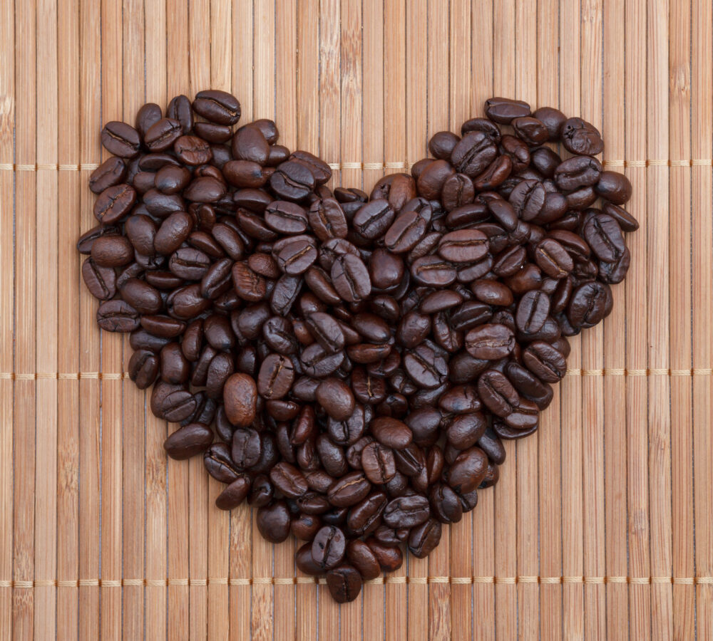 Coffee Beans in Shape of Heart - Coffee Loves - Click N Save